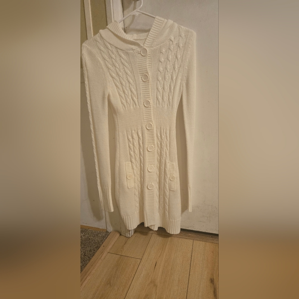 Cream Cable Knit Cardigan